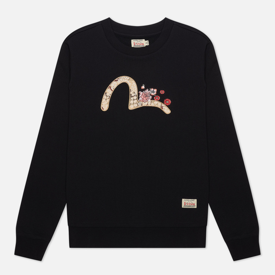 Женская толстовка Evisu Brocade Inserted Seagull Black