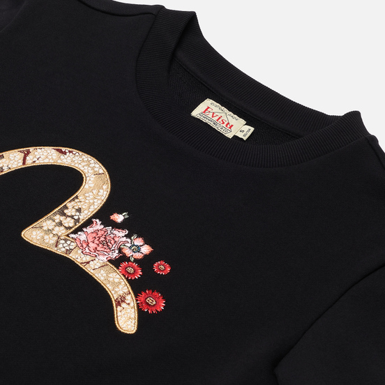 Женская толстовка Evisu Brocade Inserted Seagull Black
