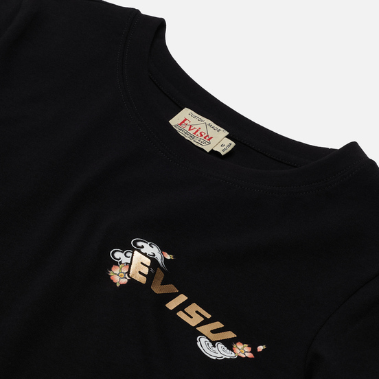 Женская футболка Evisu Printed Daicock Black