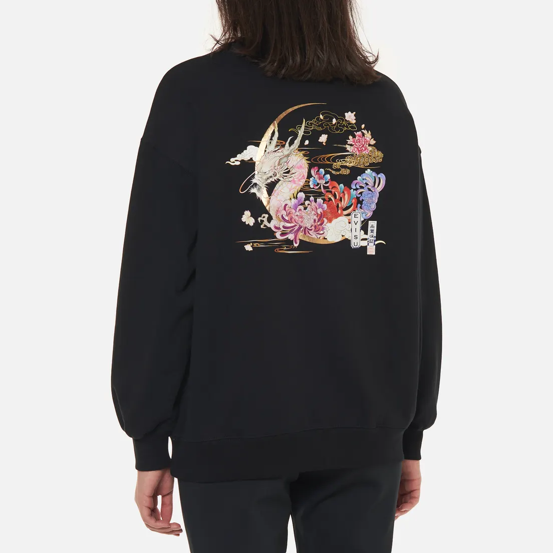 Evisu Женская толстовка Moonlight Dragon Printed