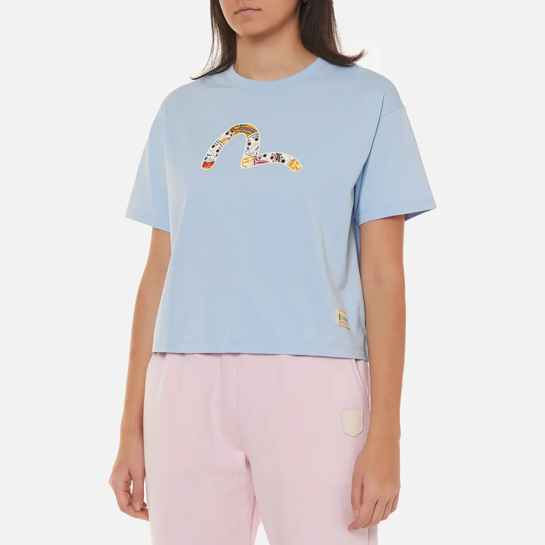 Evisu Женская футболка Daruma All Over Printed Seagull