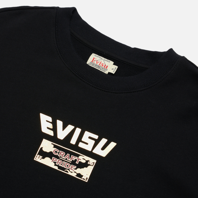 Женская толстовка Evisu, цвет чёрный, размер L 2EAHTW1TU366OSCT-BLKX All Over Printed Daicock Tunic - фото 2