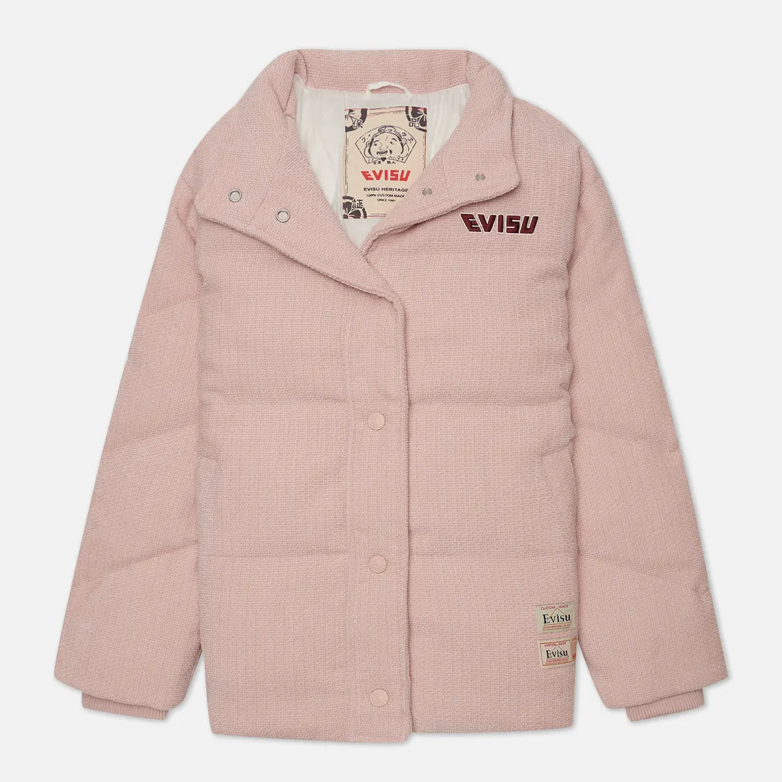 Evisu Женский пуховик Seagull Applique Basket Corduroy Down