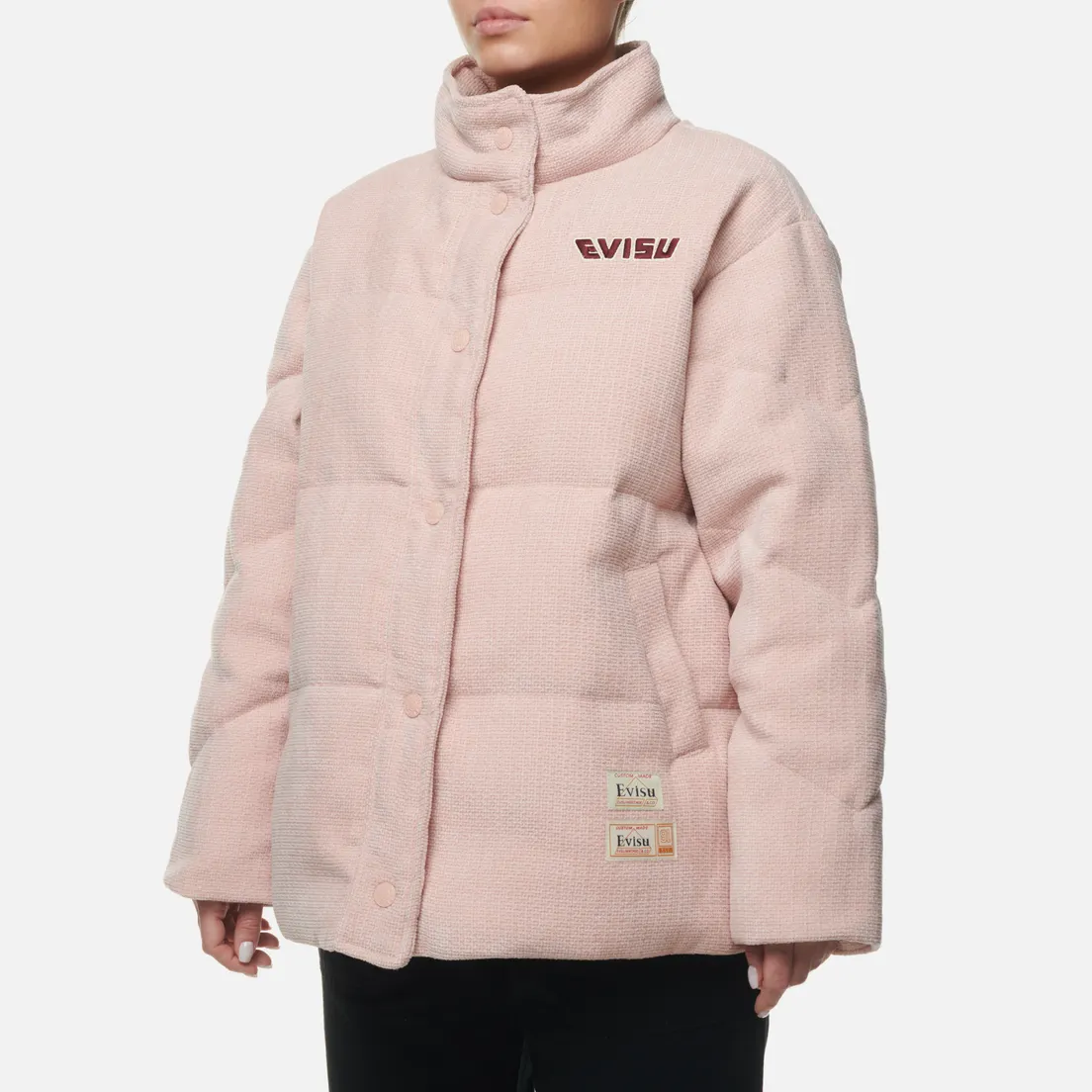 Evisu Женский пуховик Seagull Applique Basket Corduroy Down