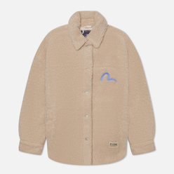 Evisu Женская флисовая куртка Embroidered Logo & EVISU Applique Sherpa Shirt
