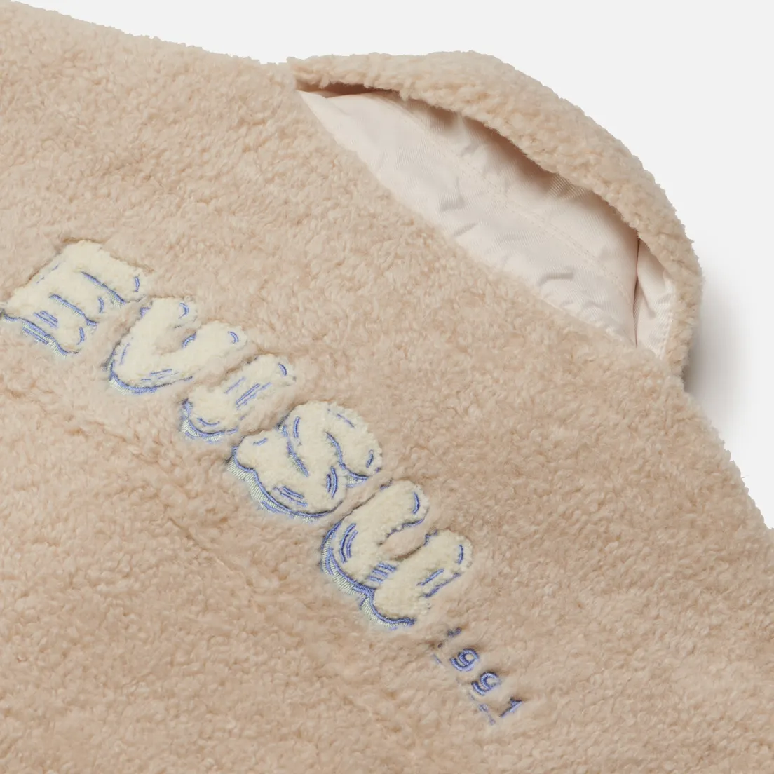 Evisu Женская флисовая куртка Embroidered Logo & EVISU Applique Sherpa Shirt