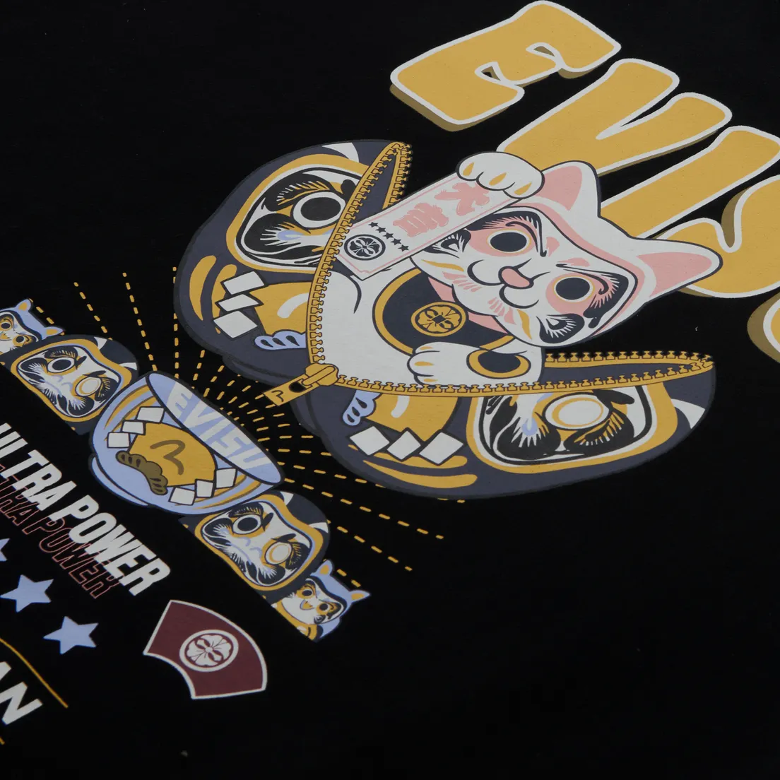 Evisu Женская толстовка Zip-Up Daruma & Fortune-Cat Printed