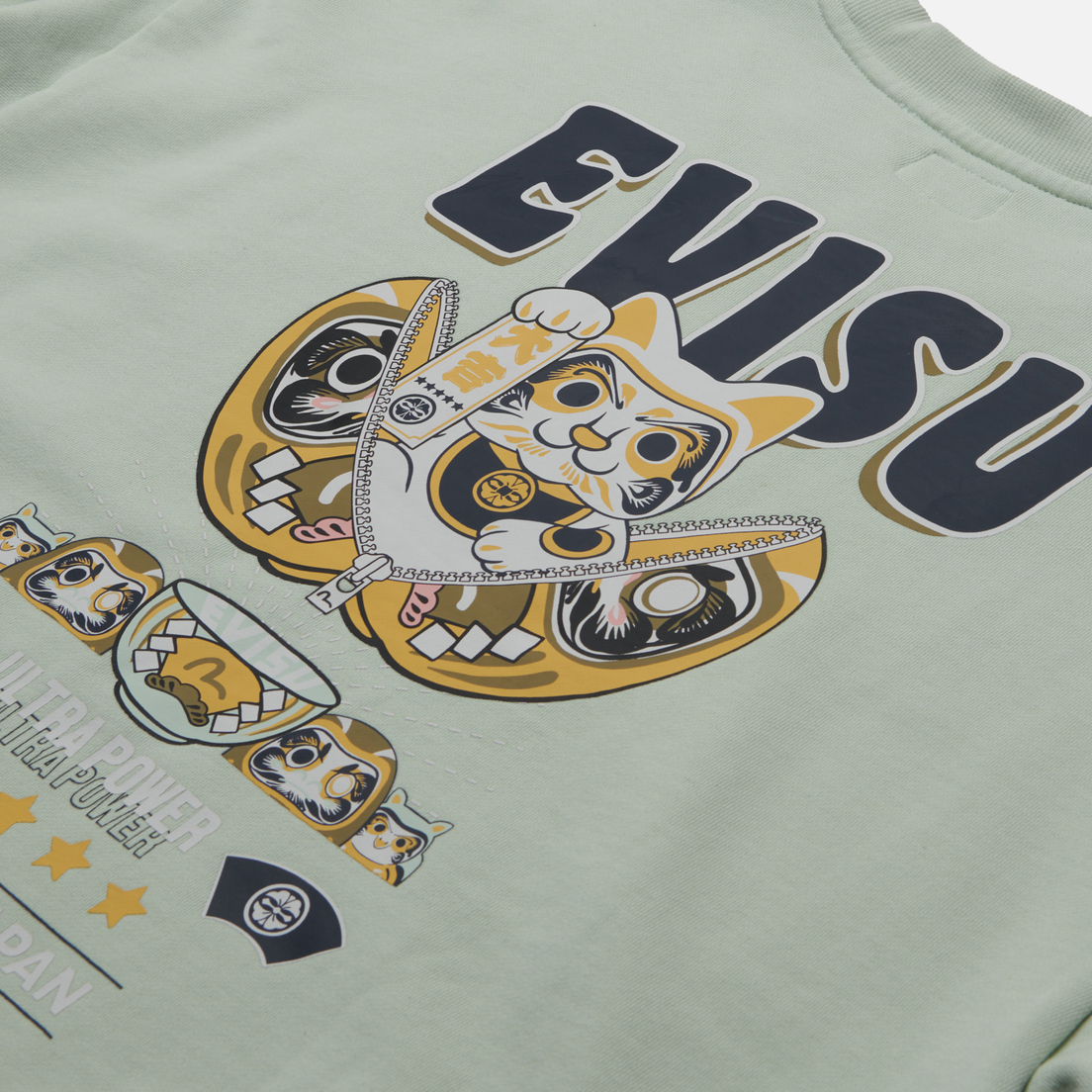 Evisu Женская толстовка Zip-Up Daruma & Fortune-Cat Printed
