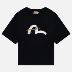 Evisu Женская футболка Japanese Pattern Seagull Printed Boyfriend
