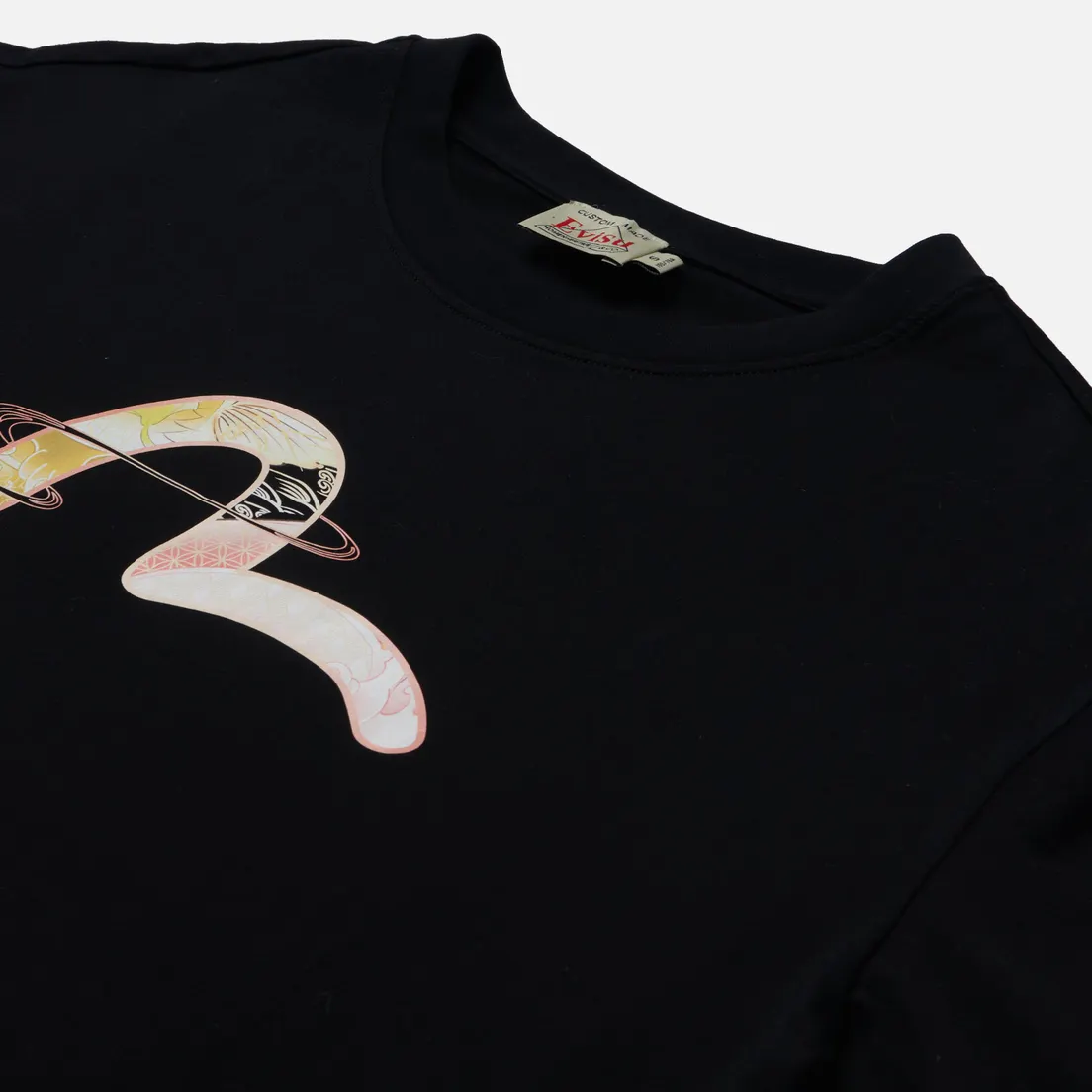 Evisu Женская футболка Japanese Pattern Seagull Printed Boyfriend