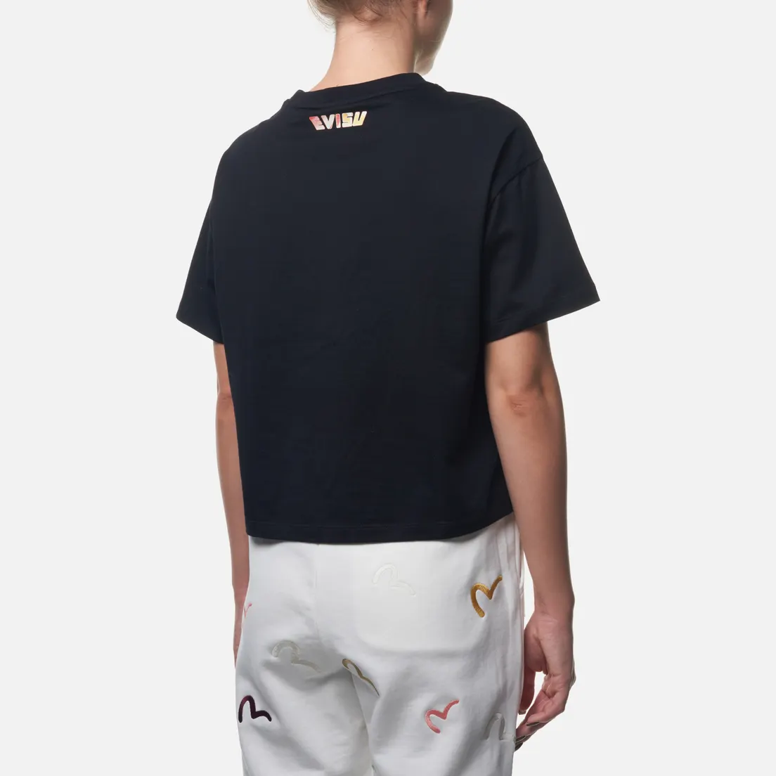 Evisu Женская футболка Japanese Pattern Seagull Printed Boyfriend
