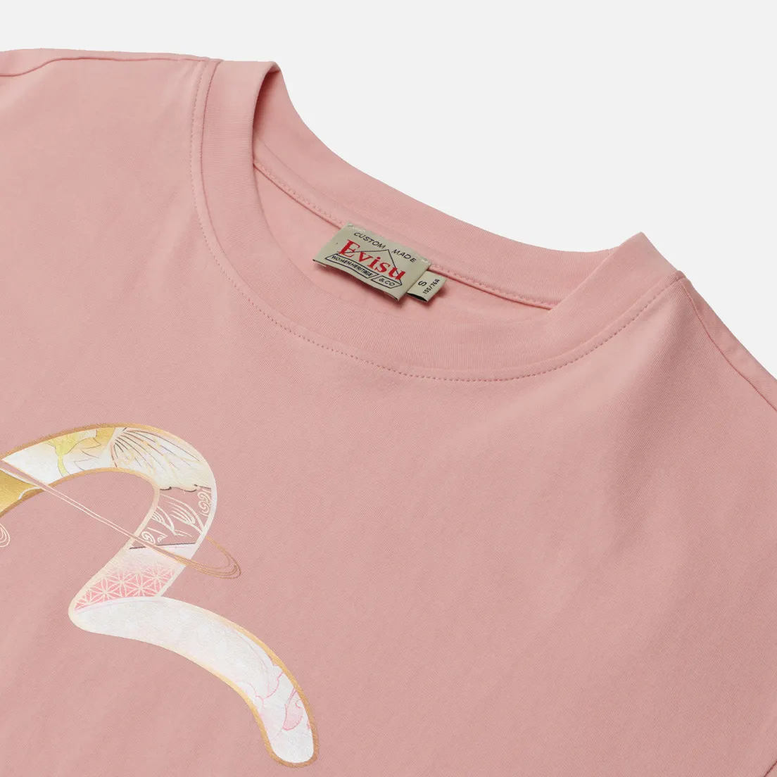 Evisu Женская футболка Japanese Pattern Seagull Printed Boyfriend