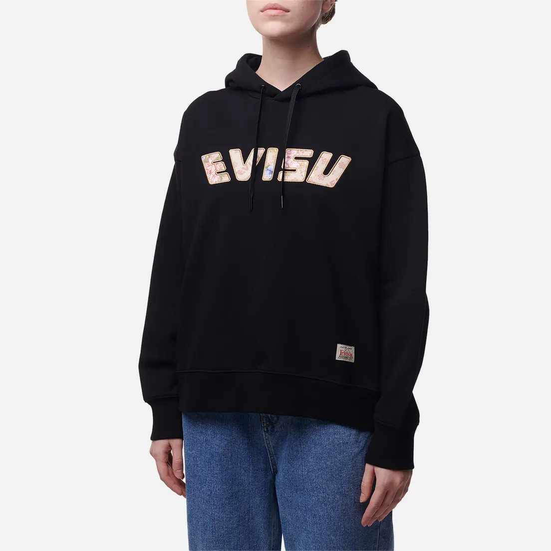 Evisu Женская толстовка Kamon & Floral AO Logo Cropped Hoodie