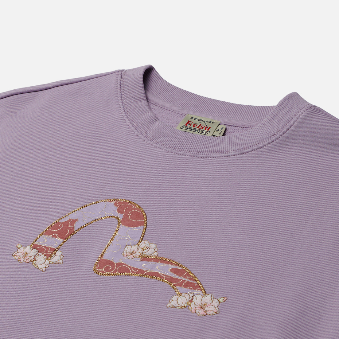 Evisu Женская толстовка Printed 2-Tone Japanese Fog Seagull & Embroidered Saruka