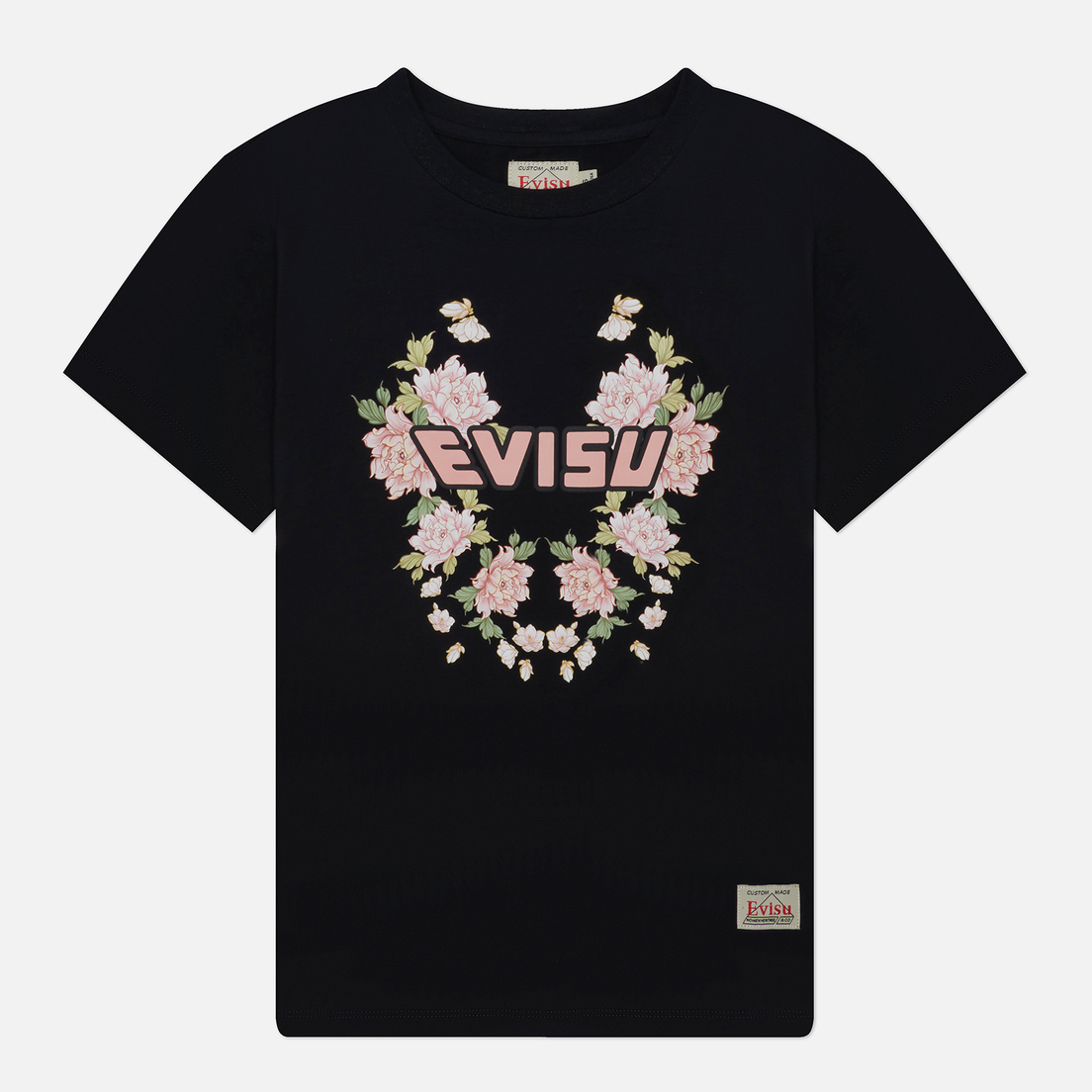 Evisu Женская футболка Floral & Logo Printed