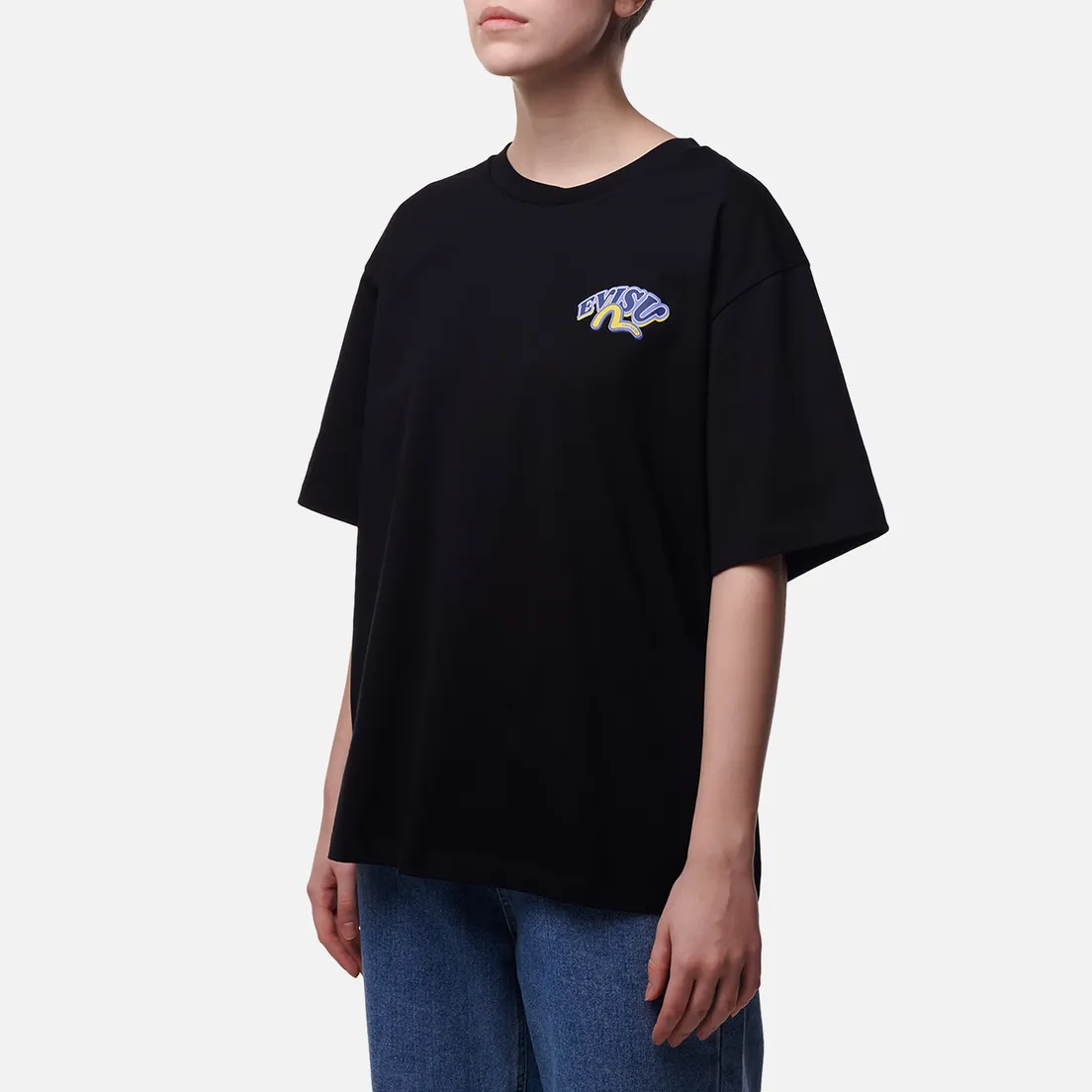 Evisu Женская футболка Daruma With Cat Printed Daicock