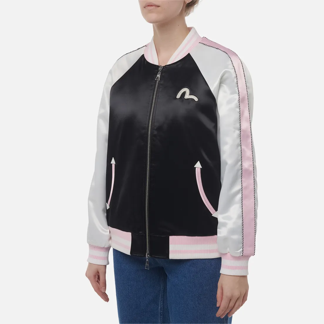 Evisu Женская куртка бомбер Metallic Embroidery Souvenir