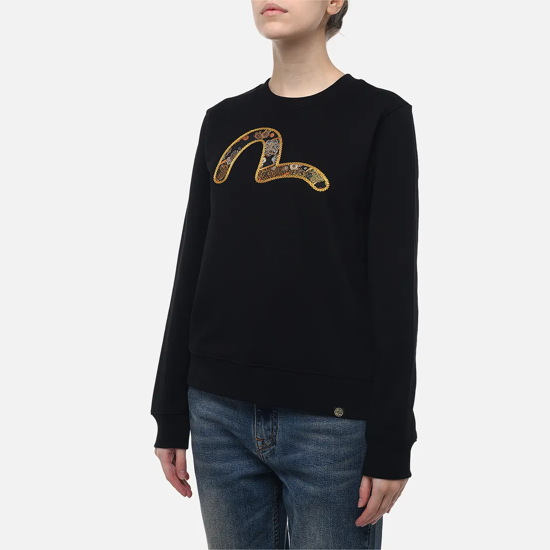 Evisu Женская толстовка Brocade Applique Seagull Logo Embroidery