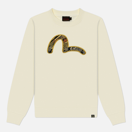 Женская толстовка Evisu Brocade Applique Seagull Logo Embroidery, цвет белый, размер S