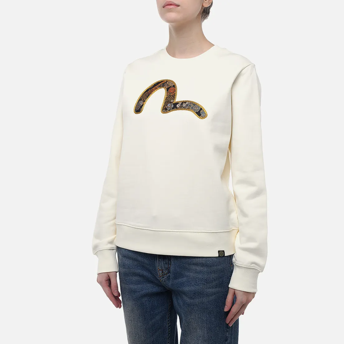 Evisu Женская толстовка Brocade Applique Seagull Logo Embroidery