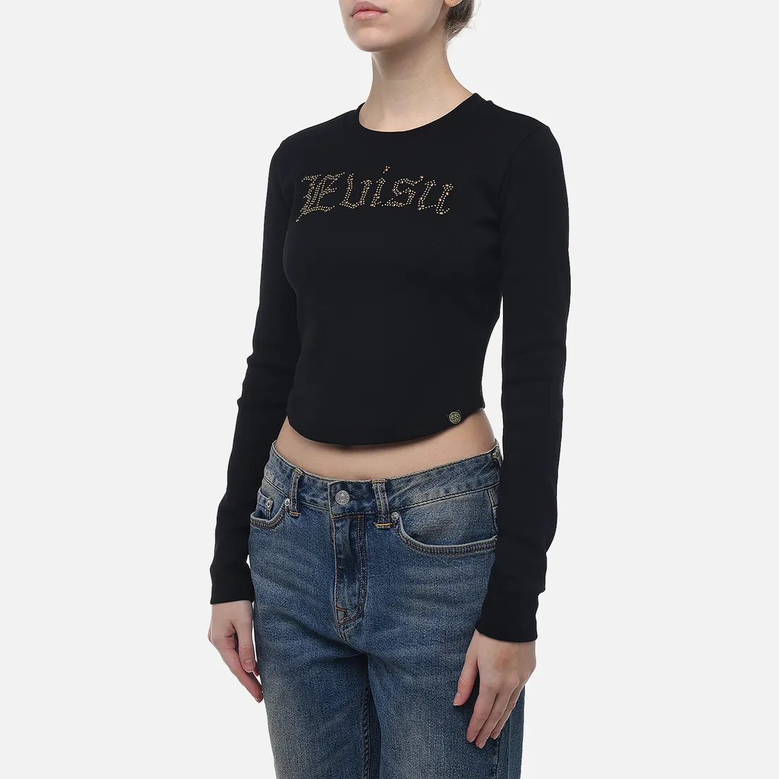 Evisu Женский лонгслив Studs Embellished Logo Regular