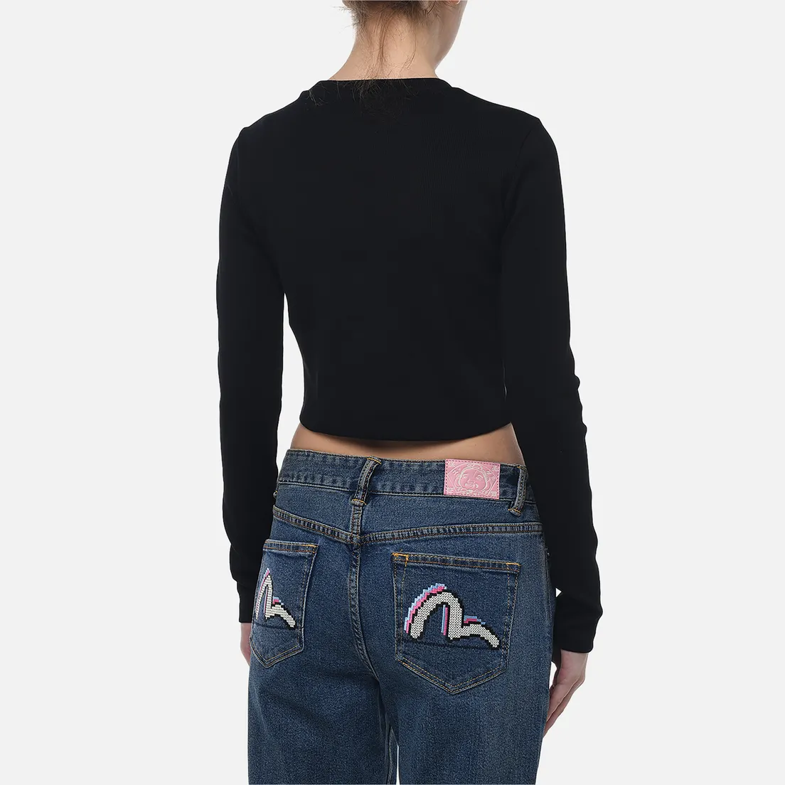 Evisu Женский лонгслив Studs Embellished Logo Regular