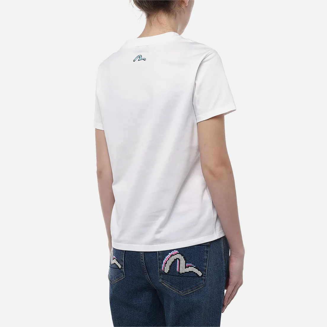 Evisu Женская футболка Lucky Cat Embroidery