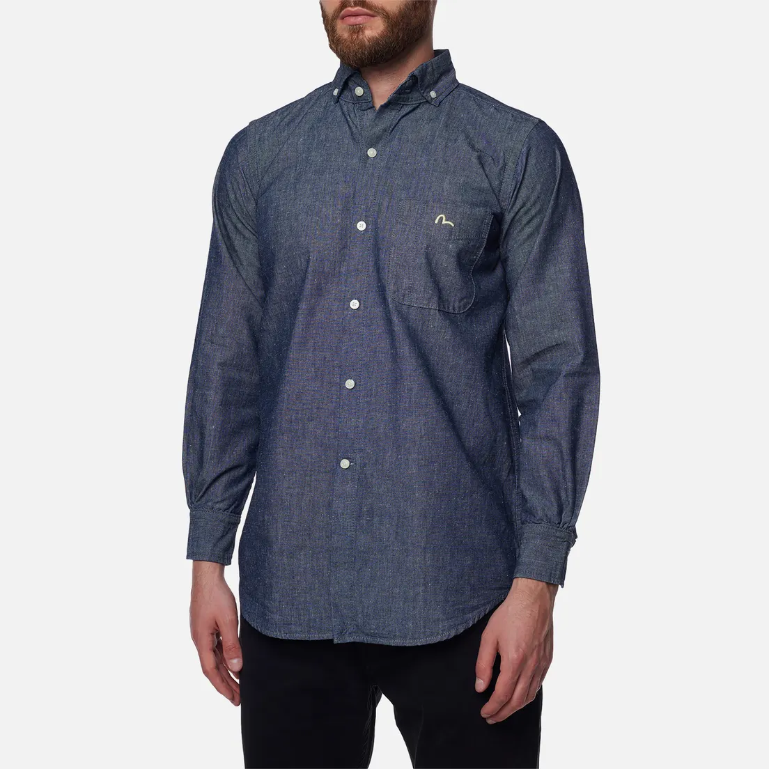 Evisu Мужская рубашка Barcelona Wide Spread Button-Down