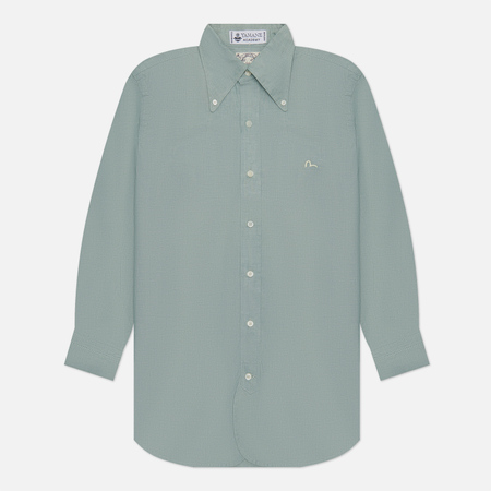 фото Мужская рубашка evisu nashville 3 button-down chambray, цвет зелёный, размер s