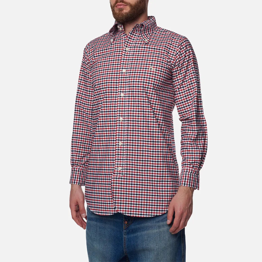 Evisu Мужская рубашка Nashville 3 Button-Down Check