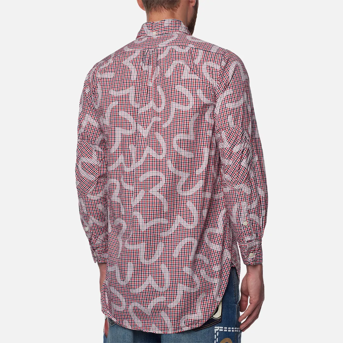 Evisu Мужская рубашка Nashville 3 Button-Down Check Kamome