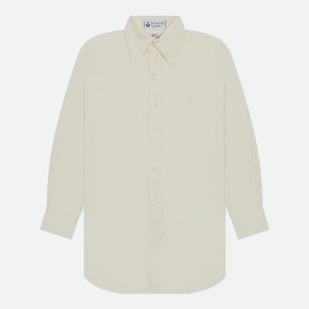 фото Мужская рубашка evisu nashville 3 button-down oxford, цвет белый, размер m