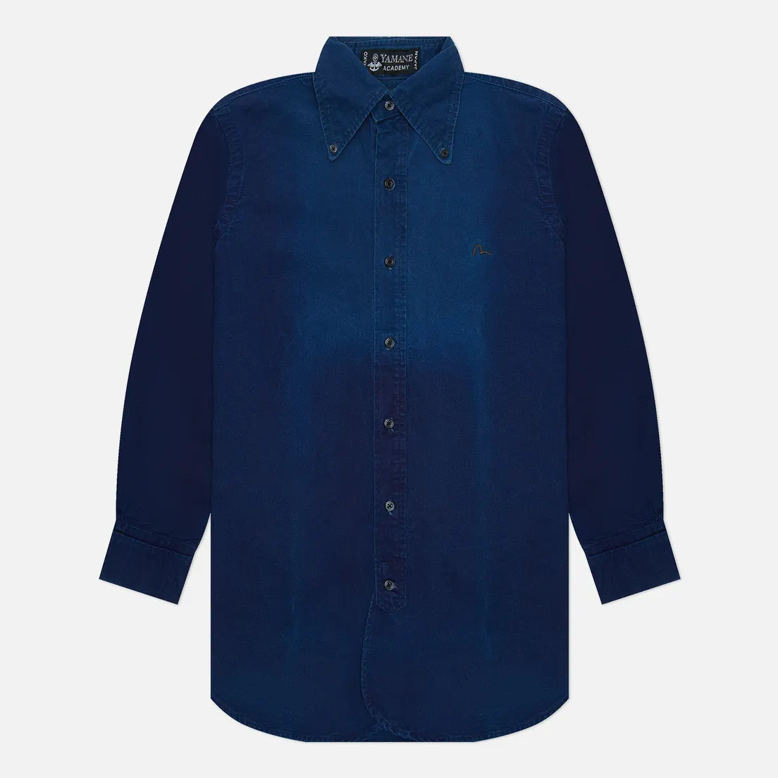 Evisu Мужская рубашка Nashville 3 Button-Down Indigo Dyed