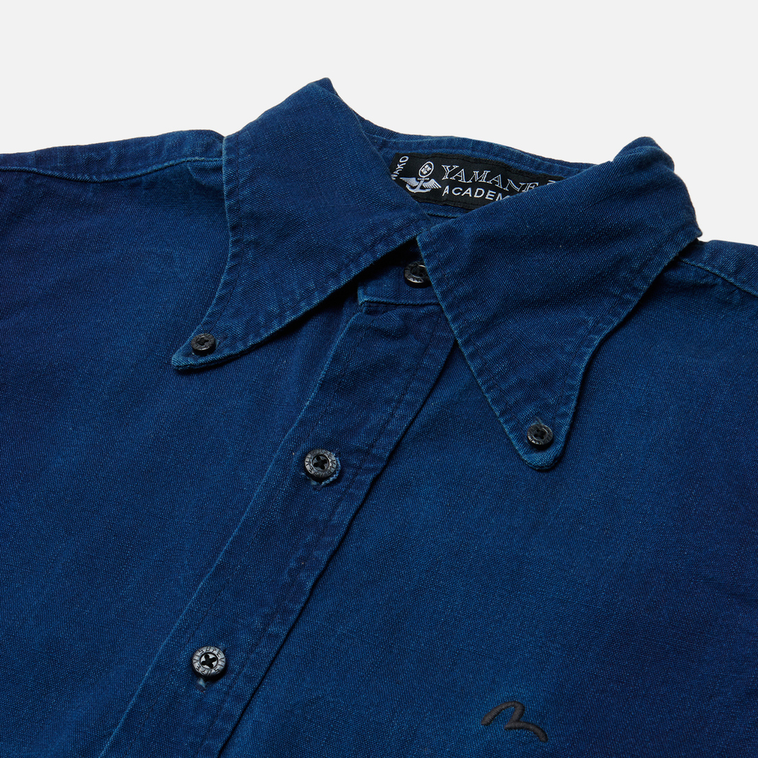 Evisu Мужская рубашка Nashville 3 Button-Down Indigo Dyed