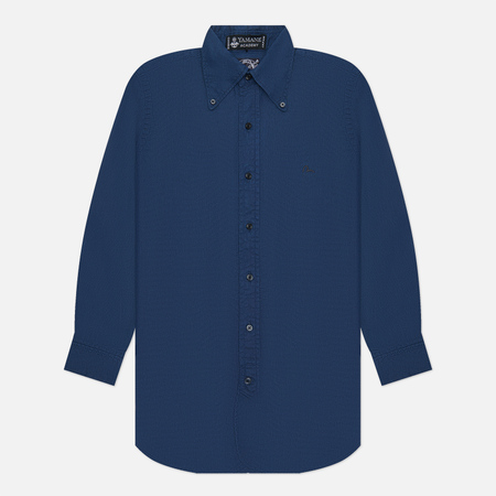 фото Мужская рубашка evisu nashville 3 button-down indigo dobby, цвет синий, размер s