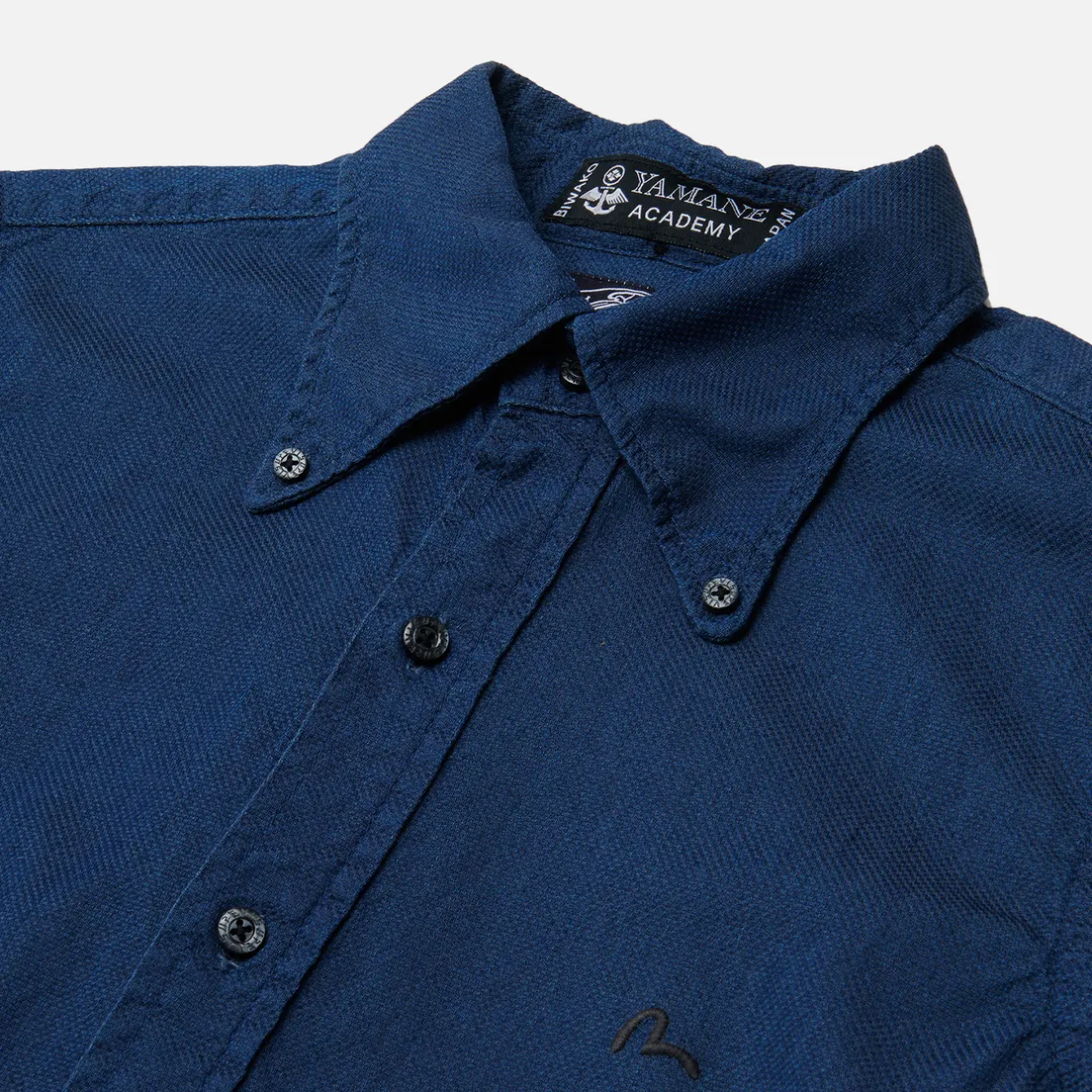 Evisu Мужская рубашка Nashville 3 Button-Down Indigo Dobby