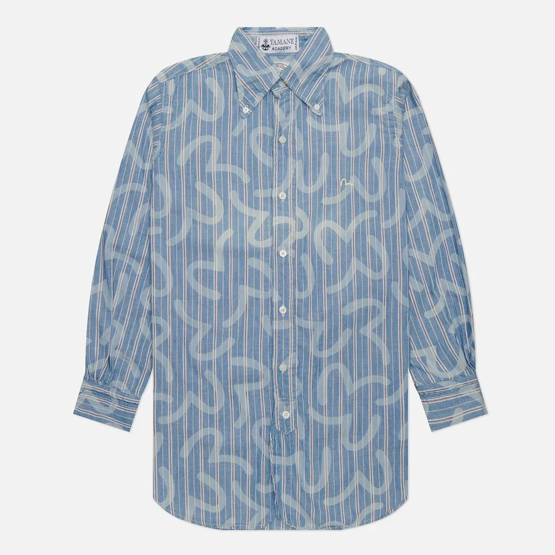 Evisu Мужская рубашка Nashville 3 Button-Down Stripe Kamome