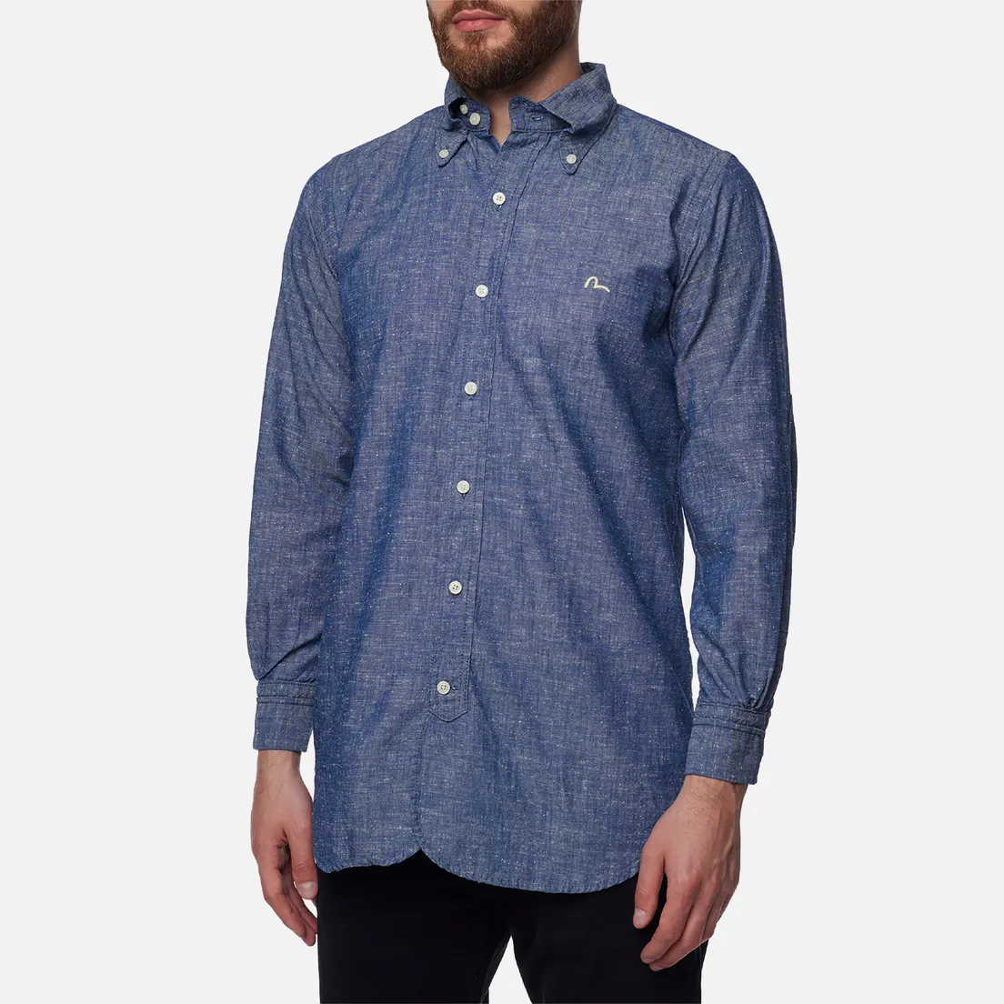 Evisu Мужская рубашка Nashville 3 Selvedge Chambray