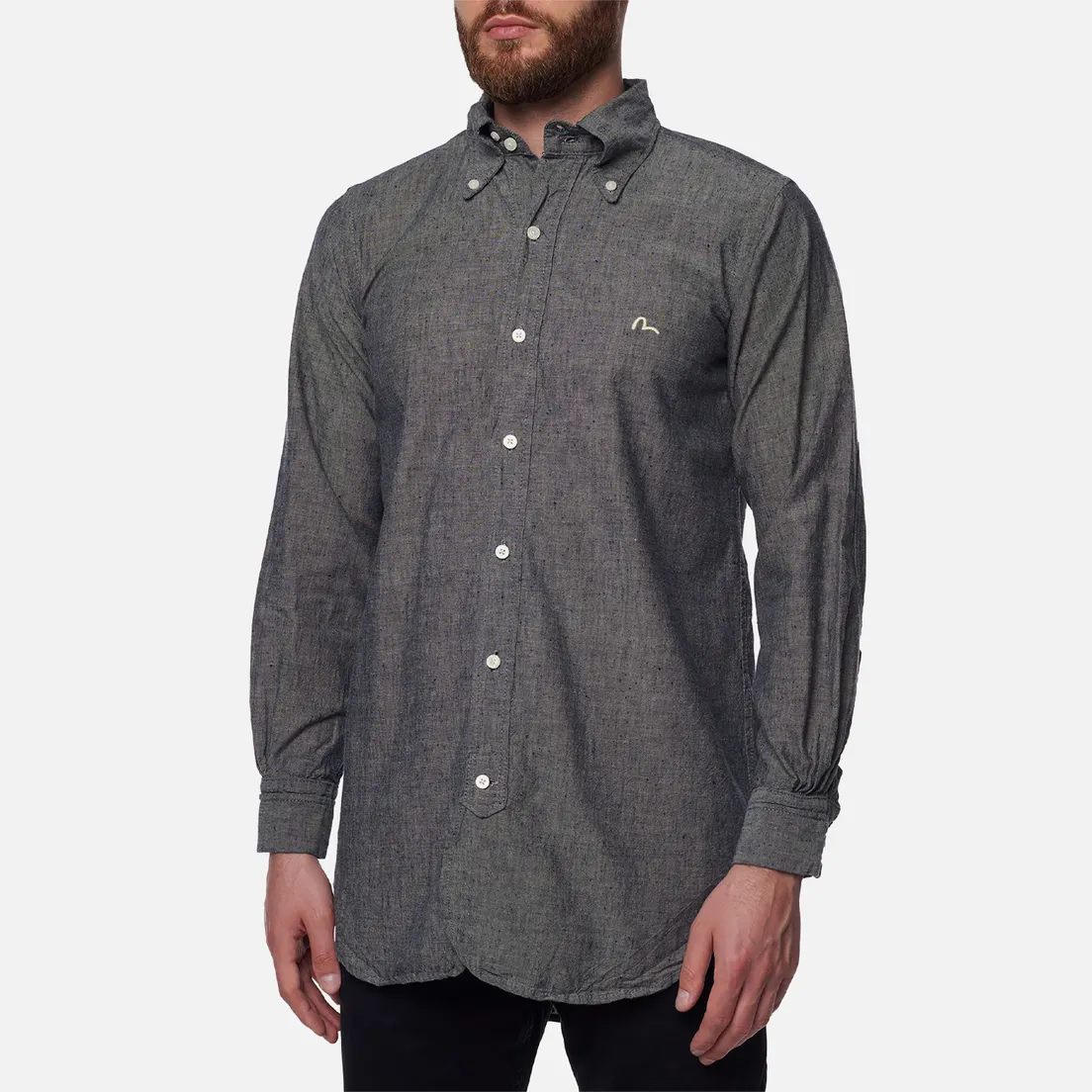 Evisu Мужская рубашка Nashville 3 Selvedge Chambray
