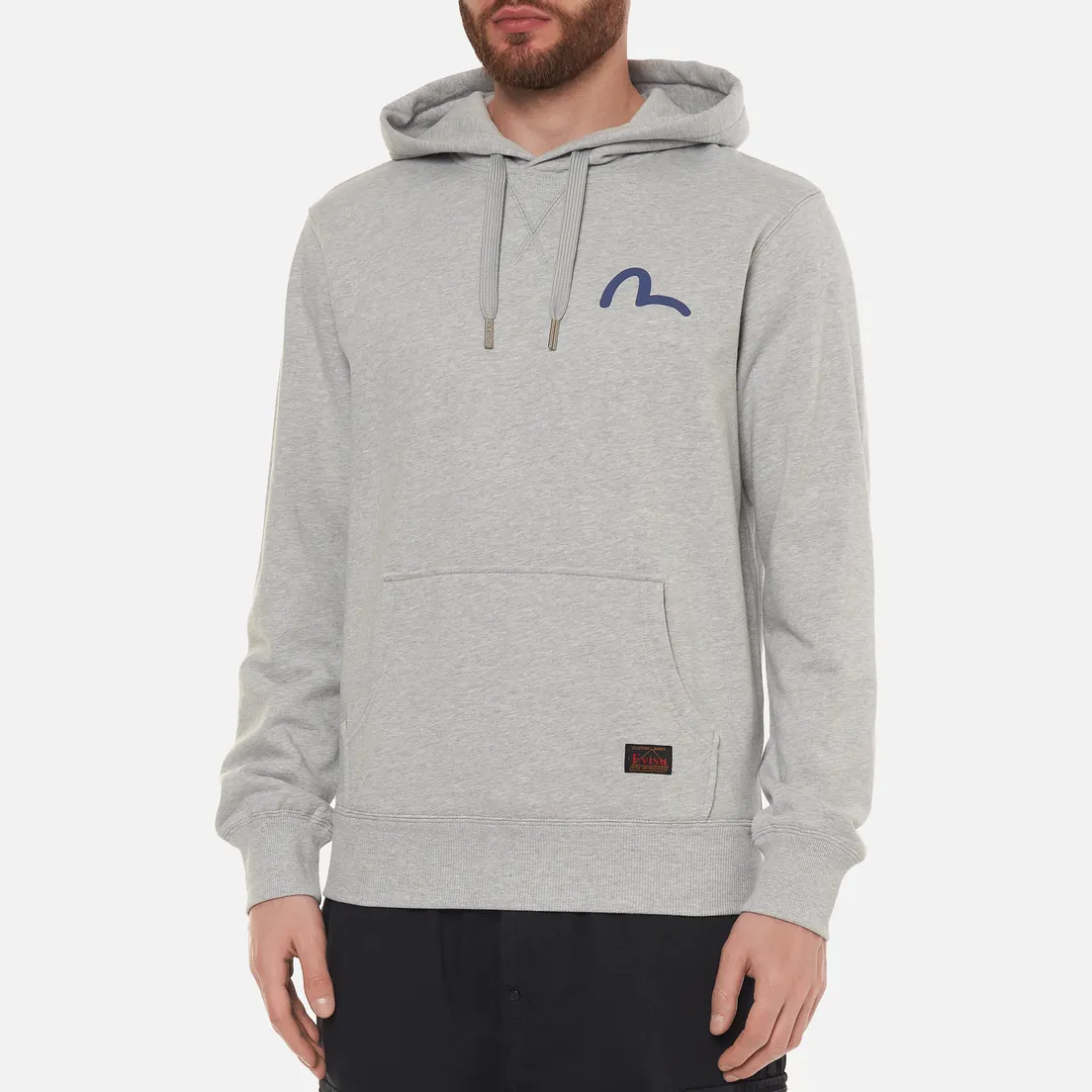 Evisu Мужская толстовка Basic Hooded Seagull Print