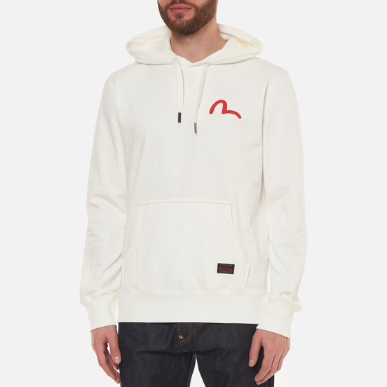 Мужская толстовка Evisu Basic Hooded Seagull Print Off White