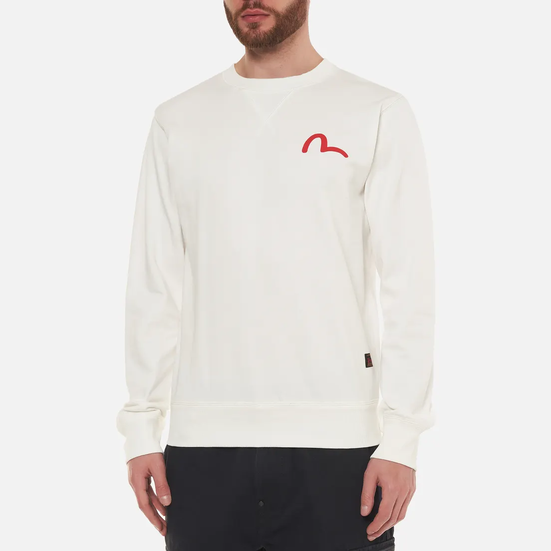 Evisu Мужская толстовка Basic Crew Neck Seagull Printed