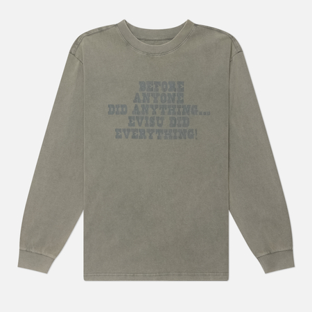 Мужской лонгслив Evisu Vintage Fire Daicock, цвет серый, размер L