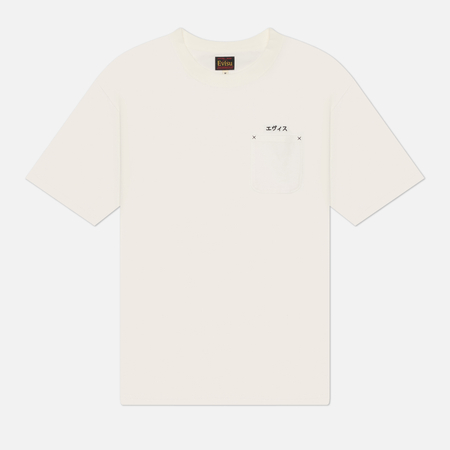 Мужская футболка Evisu Vintage Mini Logo Pocket, цвет белый, размер M