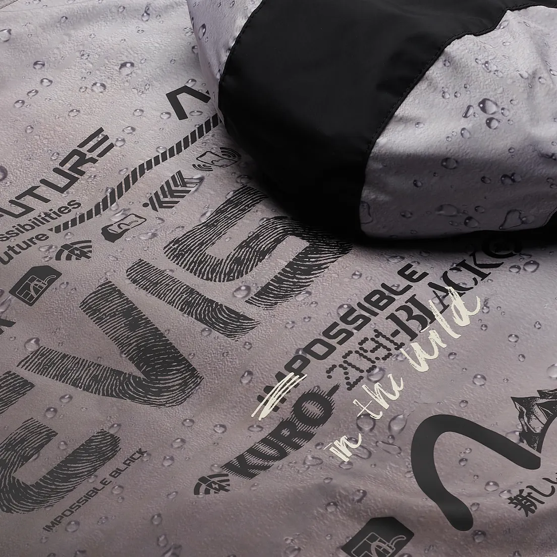 Evisu Мужская куртка ветровка Raindrop All Over Print Trail Windbreaker