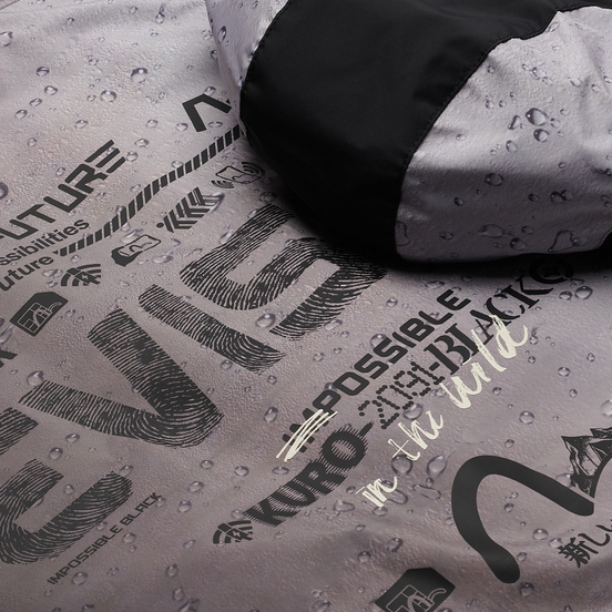 Мужская куртка ветровка Evisu Raindrop All Over Print Trail Windbreaker All Over Print/Black