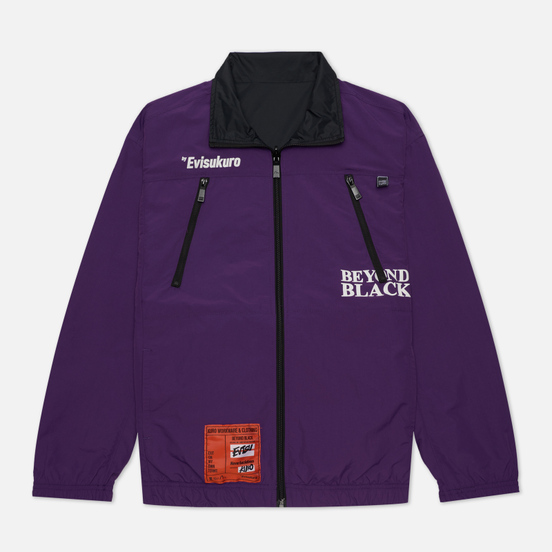 Мужская куртка Evisu Reversible Worker Kuro Workware Label Black/Royal Purple