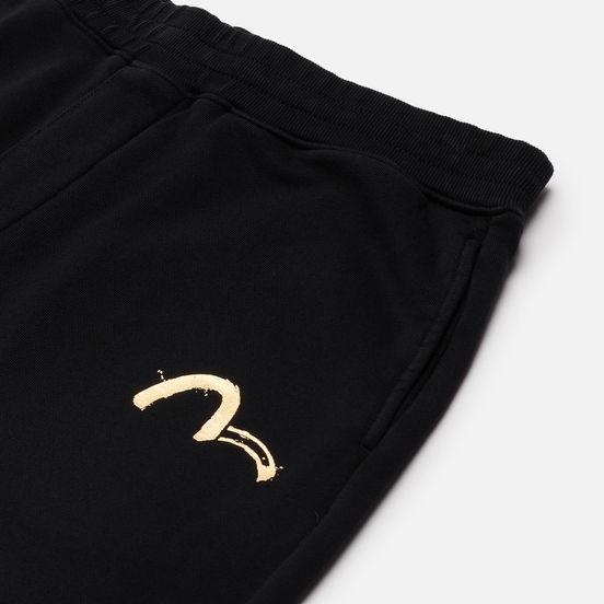 Мужские брюки Evisu Garment Pigement Dye Hannya & Skull Pigment Black