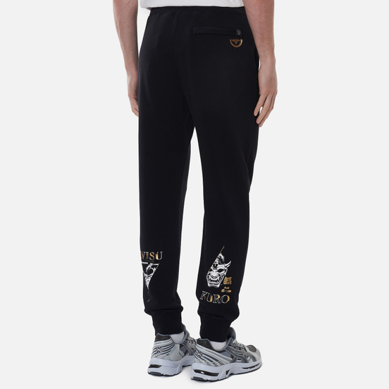 Мужские брюки Evisu Garment Pigement Dye Hannya & Skull Pigment Black