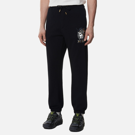 Мужские брюки Evisu Multi Hannya & Seagull Foil Printed Black